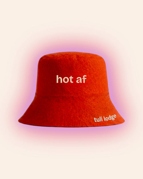 the hot hat: wool felt sauna hat by tuli